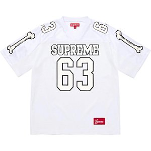 Supreme Camiseta Jersey Bones Football Branca