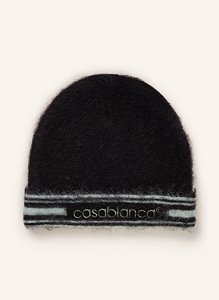 Casablanca Touca Stripe Mohair Preta and Mint