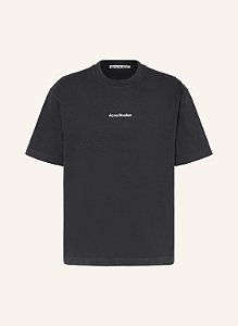 Acne Studios Camiseta Logo Print Preta