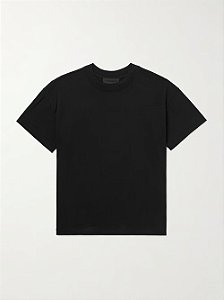 -Fear Of God Essentials Camiseta Logo Appliqued Preta