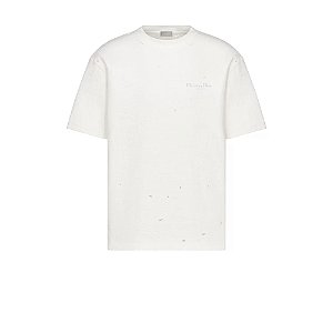 Dior Camiseta Destroyed Branco