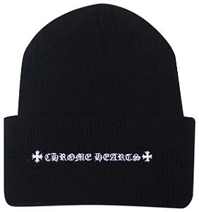 Chrome Hearts Touca Embroidered CH Logo Preta