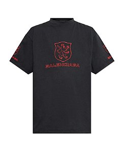 Balenciaga Camiseta Lion Club Preta