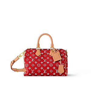 Louis Vuitton Speedy p9 30 Bandoulière Vermelha