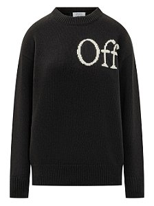 Off-White Moletom Intarsia Preto