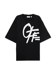 Off-White Camiseta Spray Logo Skate Preta