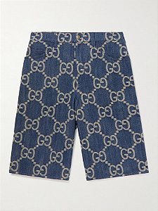 Gucci Bermuda Denim GG Jumbo Azul