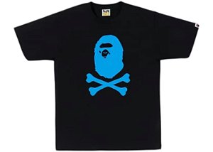 Bape Camiseta Big Ape Crossbone Pigment Print Preto