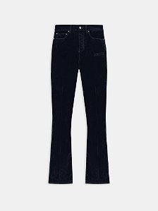 - Amiri Calça Velvet Flare Jean Preta