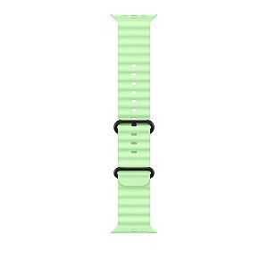 Apple Pulseira 49mm Ocean Band - Black Titanium Finish Neon Verde