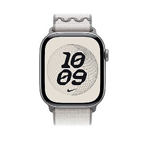 Apple Pulseira 46mm Beige Nike Sport Loop Cinza