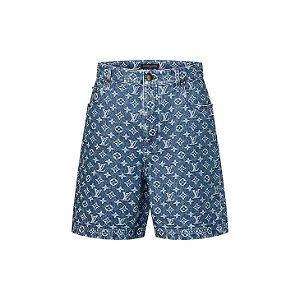 Louis Vuitton Bermuda Denim Monogram Azul