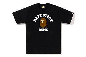 Bape x Dover Street Market Camiseta DSMG College Store Ginza Preta