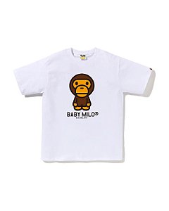 Bape Camiseta Baby Milo Branca