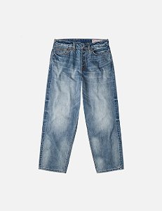 Evisu Calça Loose Fit Ecru Daicock Print #2038 Indigo