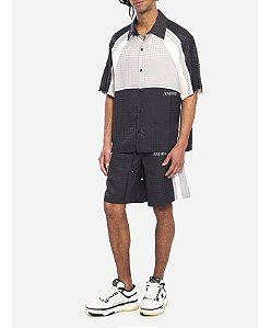 Amiri Set Camisa e Bermuda MA Quad Panel Preta