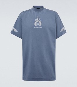 Balenciaga Camiseta Burning Unity Azul
