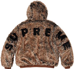 Supreme Jaqueta Reversivel Faux Fur Work Jeans Azul