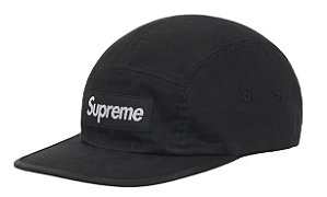 Supreme Boné Washed Chino Twill Camp (SS26) Preto