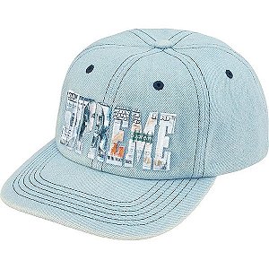 Supreme Boné Embroidered Money Logo 6-Panel Azul