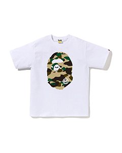 Bape Camiseta 1st Camo Big Ape Head Branca