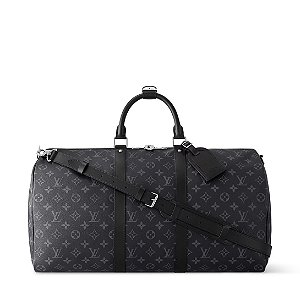 Louis Vuitton Bolsa de Viagem Keepall Bandoulière 50 Preta