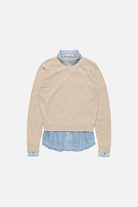 Acne Studios Moletom Layered Wool Bege