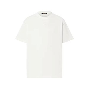 Louis Vuitton Camiseta com LV em Relevo Blanc Optique