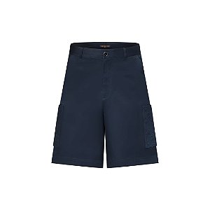 Louis Vuitton Bermuda Cargo com Monogram no Bolso Azul Escuro
