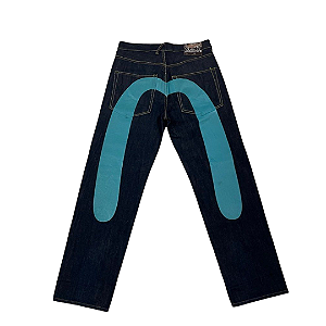 Evisu Calça Daicock Azul