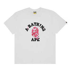 Bape Camiseta Sakura College Branca