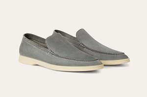 Loro Piana Summer Walk Suede Gull Grey