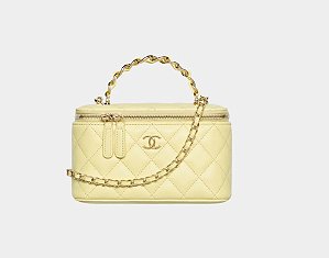 Chanel Bolsa Long Vanity Amarela