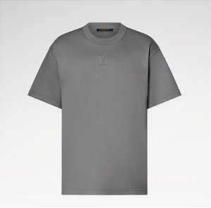Louis Vuitton Camiseta com LV em Relevo Thunderstorm Cinza