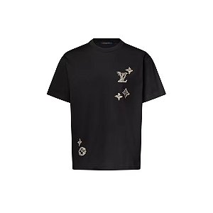 Louis Vuitton Camiseta Embroidered Signature Preta