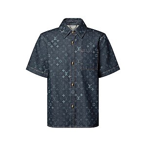 Louis Vuitton Camisa Monogram Jeans Azul