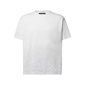 Louis Vuitton Camiseta Flock Print Monogram Gradient Branca