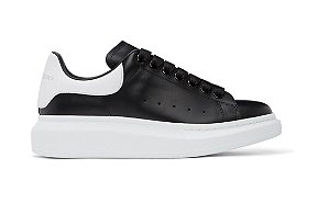 Alexander Mcqueen Oversized Leather Low-Top Preto