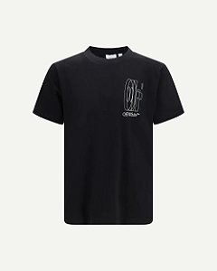 Off-white Camiseta Big Double Arrow Preta