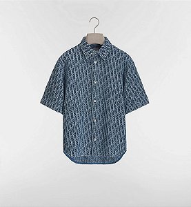Dior Camisa Oblique Azul