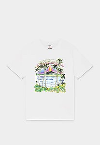 Casablanca Camiseta Volcano Printed Branco
