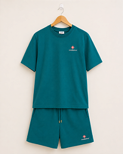 Casablanca Set Camiseta e Bermuda Type Verde