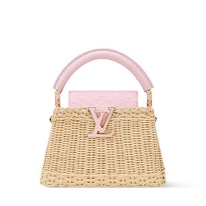 Louis Vuitton Bolsa Capucines Mini Rosa