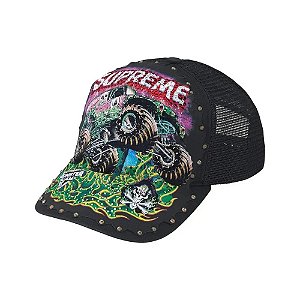 Supreme Boné Monster Jam Grave Digger Preto