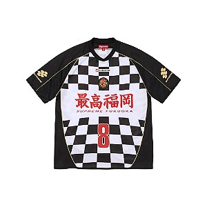 Supreme Set Camiseta Jersey e Bermuda Checkboard Preta