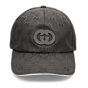 Gucci Boné GG Nylon Baseball Cinza