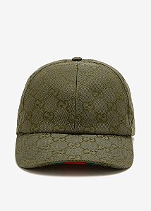 Gucci Boné GG Canva Baseball Verde