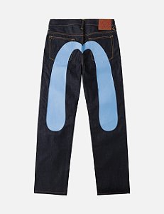 Evisu Calça Daicock Print Jeans #2020 Denim Indigo