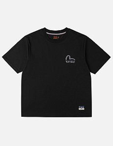 Evisu Camiseta Monochrome Seagull Embroidery Cinza