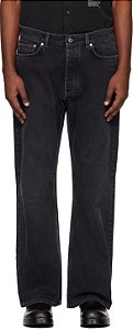 Off-white Calça Jeans Script Logo 90s Skater Preta